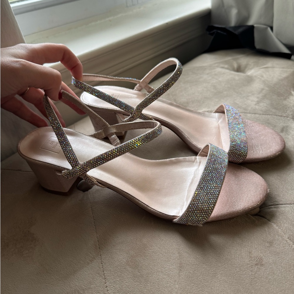 Sparkly Rhinestone Strap Sandals - Picture 5 of 8